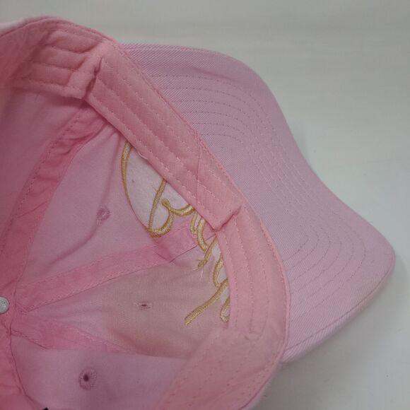 Bride Slideback Hat Pink One Size Adjustable Embroidered 6 Panel Dalix - Picture 7 of 8